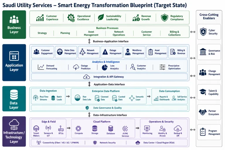 Digitalization and Smart Energy Solutions for a Saudi Utility Services Provider