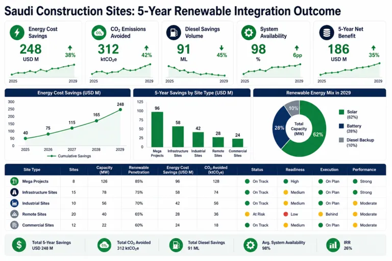 Renewable Energy Integration for a Saudi Industrial Construction Operator