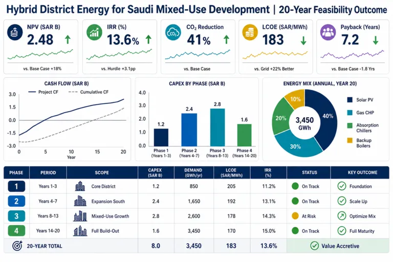 Feasibility Study and Assessment in Energy for a Saudi Commercial Developer