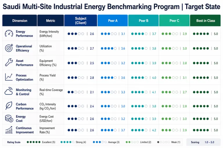 Saudi Energy Benchmarking for a Multi-Site Industrial Operator